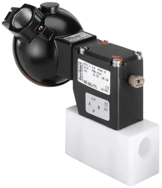Solenoid valve Burkert type 0121 - Direct-acting 2/2 or 3/2-way pivoted armature valve