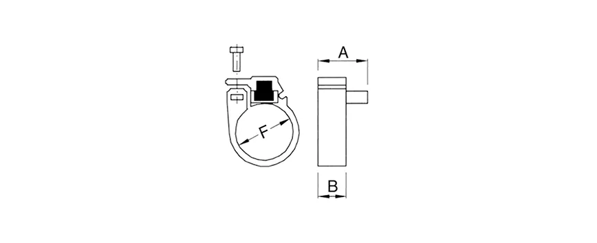 Fastener | for SKR - / SKH - proximity switch | R-series | round cylinders HAFNER RXP