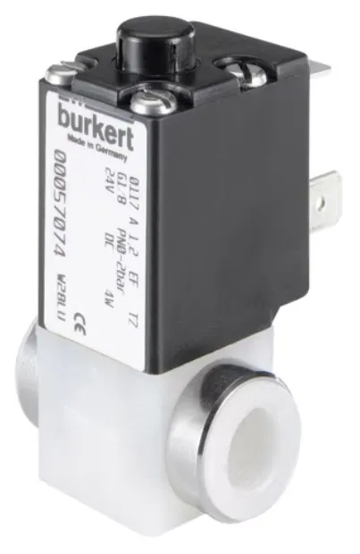 Solenoid valve Burkert type 0117 - 2/2 way Plunger-Solenoid Valve with separating diaphragm