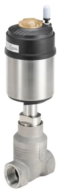 Pneumatically operated 2/2-way globe valve ELEMENT for decentralised automation Burkert type 2101