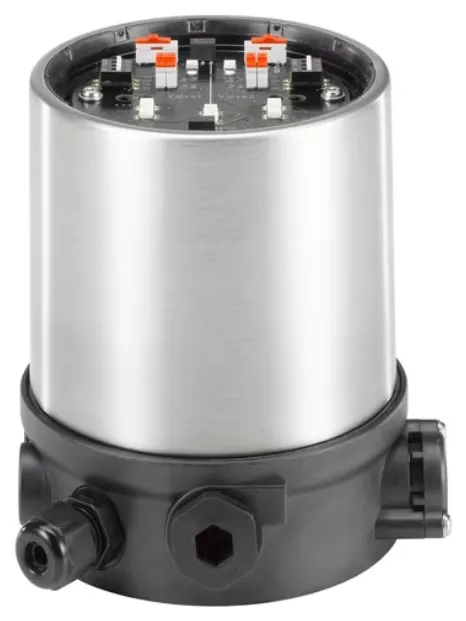 Control- and feedback head for integrated mounting on Robolux valves Type 2036/8686