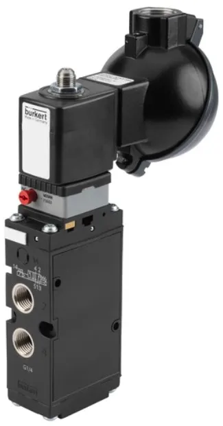 Hazardous location solenoids type 6519 - Servo-assisted 3/2, 5/2 or 5/3-way solenoid valve for pneumatics