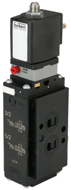Hazardous location solenoids type 6519 - Servo-assisted 3/2, 5/2 or 5/3-way solenoid valve for pneumatics