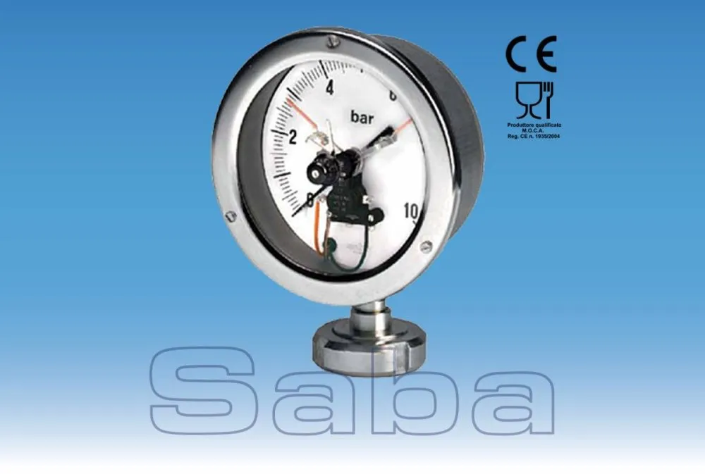 SANITARY PRESSURE GAUGE WITH ELECTRONIC CONTACT (MOD. SA 40/C.E.)