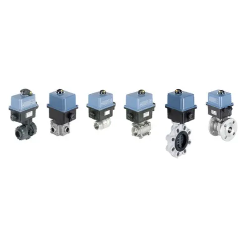 Ball valve / butterfly valve with electrical rotary actuator Burkert type 8804