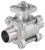 2/2-way ball valve 3-piece Burkert type 2654