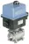 Ball valve / butterfly valve with electrical rotary actuator Burkert type 8804