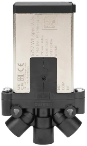 Solenoid valve Burkert type 6757 - 2/2 or 3/2-way Whisper Valve with media separation
