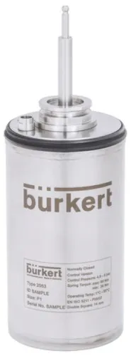 Pneumatic rotary actuator for the automation of ball and butterfly valves Burkert type 2053