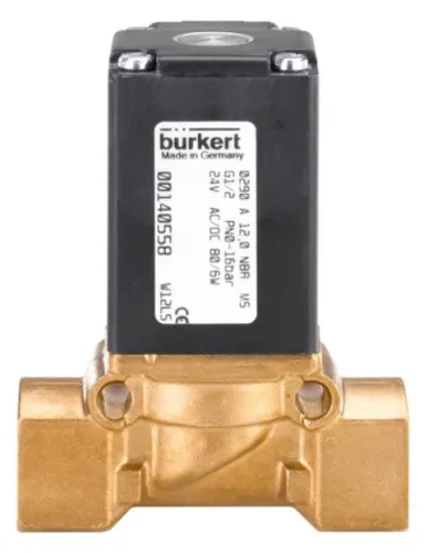 Water solenoid valve Burkert type 0290 - Servo-assisted 2/2-way diaphragm valve
