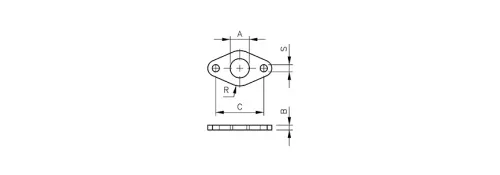 Stainless steel Flange | for cylinders series R | INOX HAFNER RFX