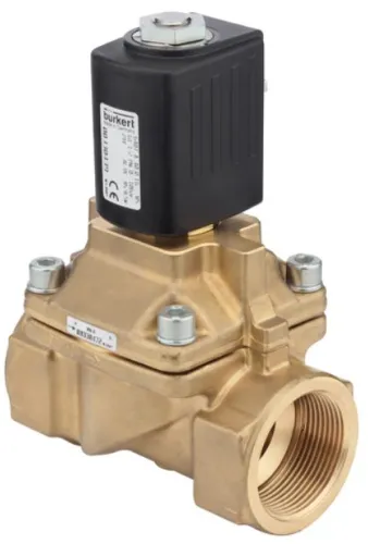 Steam solenoid valve Burkert  type 6407 - Servo-assisted 2/2-way piston valve