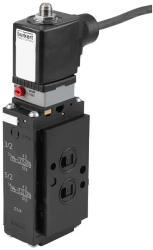 Hazardous location solenoids type 6519 - Servo-assisted 3/2, 5/2 or 5/3-way solenoid valve for pneumatics