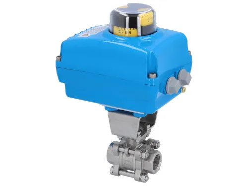 Stainless steel ball valve threaded with electric actuator END-Armaturen ZA-NE