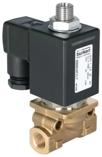 Steam solenoid valve Burkert type 0355 - Plunger valve 3/2-way direct-acting
