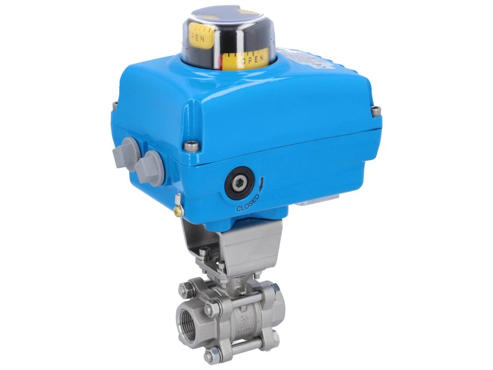 Stainless steel ball valve threaded with electric actuator END-Armaturen ZA-NE Stainless steel ball valve threaded with electric actuator END-Armaturen ZA-NE