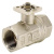 2/2 or 3/2-way brass ball valve, 2-part Burkert type 2660