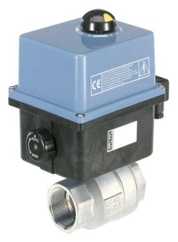 Ball valve / butterfly valve with electrical rotary actuator Burkert type 8804 Ball valve / butterfly valve with electrical rotary actuator Burkert type 8804