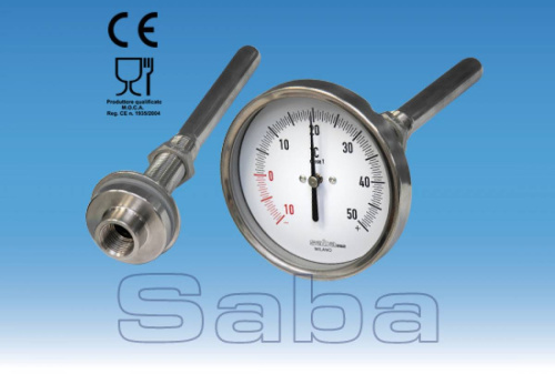 THERMOMETER WITH THERMOWELL FOR BARRELS (MOD. TPB)