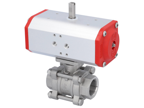 Stainless steel ball flanged valve with pneumatic actuator END-Armaturen ZK-ED / ZK-EE