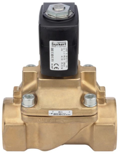 Steam solenoid valve Burkert  type 6407 - Servo-assisted 2/2-way piston valve