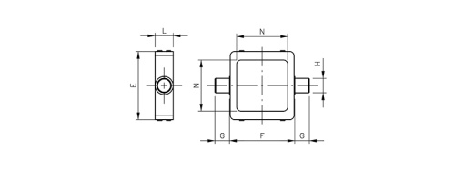 Intermediate hinge for cylinders with flat profile HAFNER DP