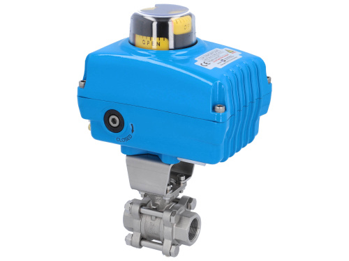 Stainless steel ball valve threaded with electric actuator END-Armaturen ZA-NE Stainless steel ball valve threaded with electric actuator END-Armaturen ZA-NE