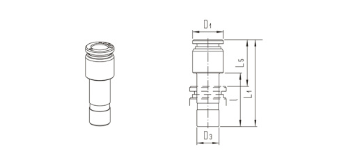 Reducer for push-in fittings | Series 900 HAFNER 947M