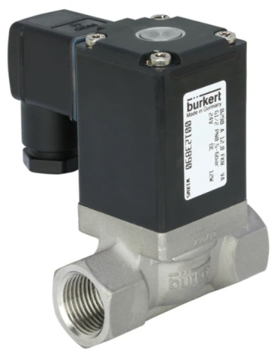 Water solenoid valve Burkert type 0290 - Servo-assisted 2/2-way diaphragm valve