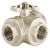 2/2 or 3/2-way brass ball valve, 2-part Burkert type 2660