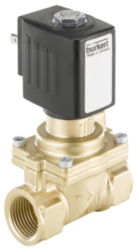 Water solenoid valve Burkert Type 6281 - Servo-assisted 2/2-way diaphragm valve
