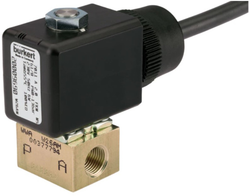 Solenoid valve Burkert type 7011 - Direct-acting 2/2-way plunger valve