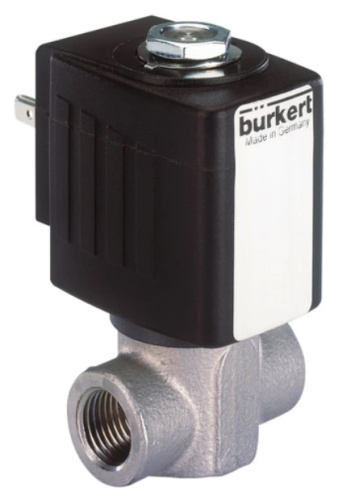 Steam solenoid valve Burkert type 6240 - Servo-assisted 2/2-way piston valve