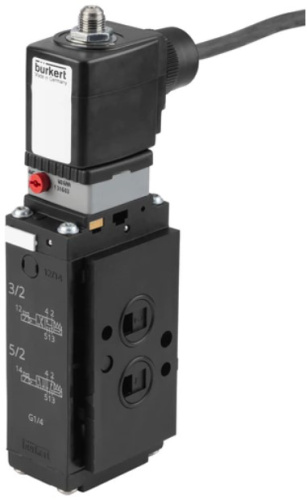 Hazardous location solenoids type 6519 - Servo-assisted 3/2, 5/2 or 5/3-way solenoid valve for pneumatics