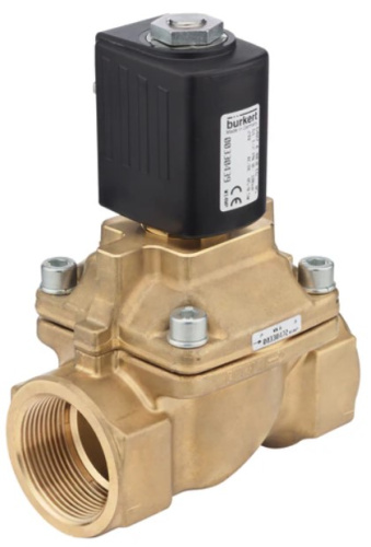Steam solenoid valve Burkert  type 6407 - Servo-assisted 2/2-way piston valve